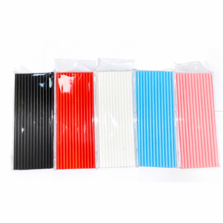 PAPER DRINKING STRAWS PLAIN COLOUR (25PK X 40)