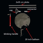 CLEAR BUBBLE GLOW LED LIGHT UP BALLOON (PACK OF 10) - Image 2