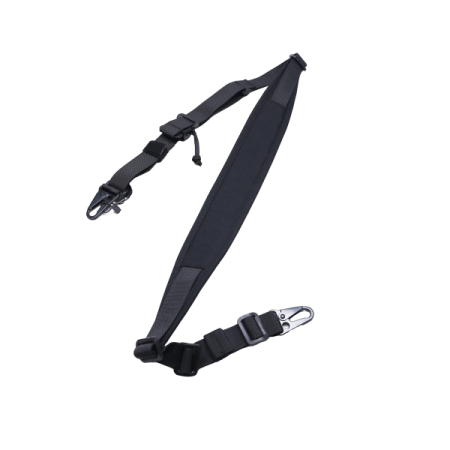 Tactical 2-Point Quick-Adjust Sling Modular Combat Rifle Strap with Padded Shoulder and Metal Hooks