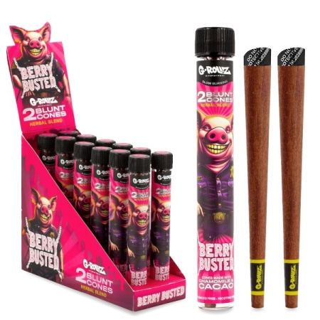 G-Rollz | ‘Berry Busted’ Terpene Infused Herbal Blunt Cones ‘’ (12 Pack Display, 24 Blunts)