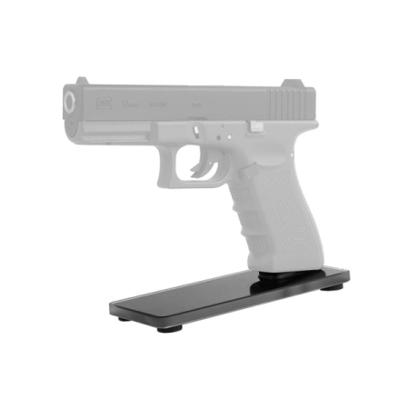 Universal Pistol Display Stand – Reflective Acrylic Base