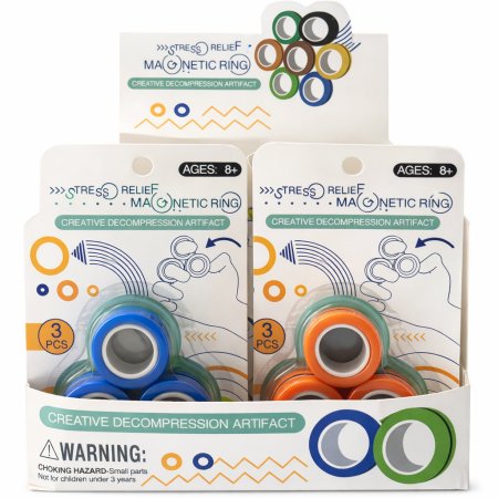 STRESS RELIEF MAGNETIC RINGS (PACK OF 24)