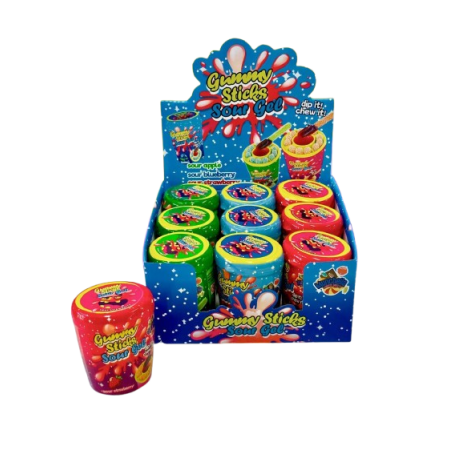 GUMMY STICKS SOUR GEL (PACK OF 9)
