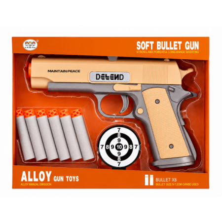Kids Soft Foam Dart Toy Pistol Set with Target & 6 Foam Darts