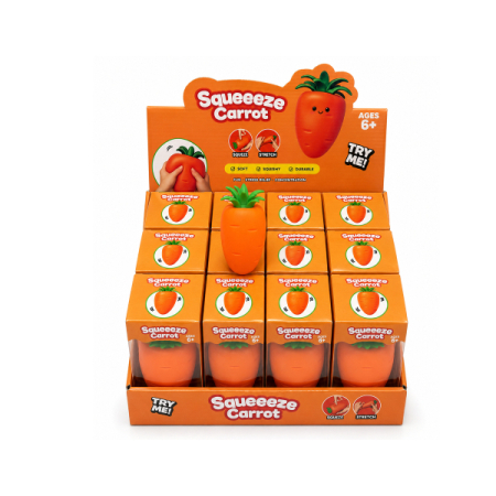 Large Size Carrot Squishy Pack Of 12