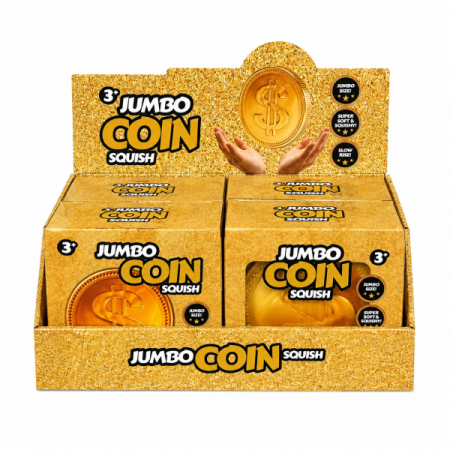 Jumbo Coin Squishy Pack Of 6