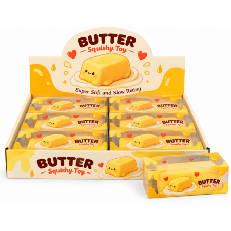YD23-18 CRUNCHY SMALL BUTTER SQUISHY PACK OF 12