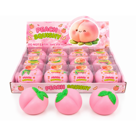 YD23-10 CRUNCHY SOFT PEACH SQUISHY PACK OF 12