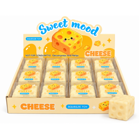 YD23-15 CRUNCHY CHEESE CUBE SQUISHY PACK OF 12