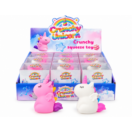 YD23-20 CRUNCHY SMALL UNICORN SQUISHY PACK OF 12