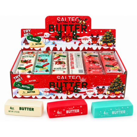 YD23-7 CRUNCHY CHRISTMAS BUTTER SQUISHY PACK OF 12